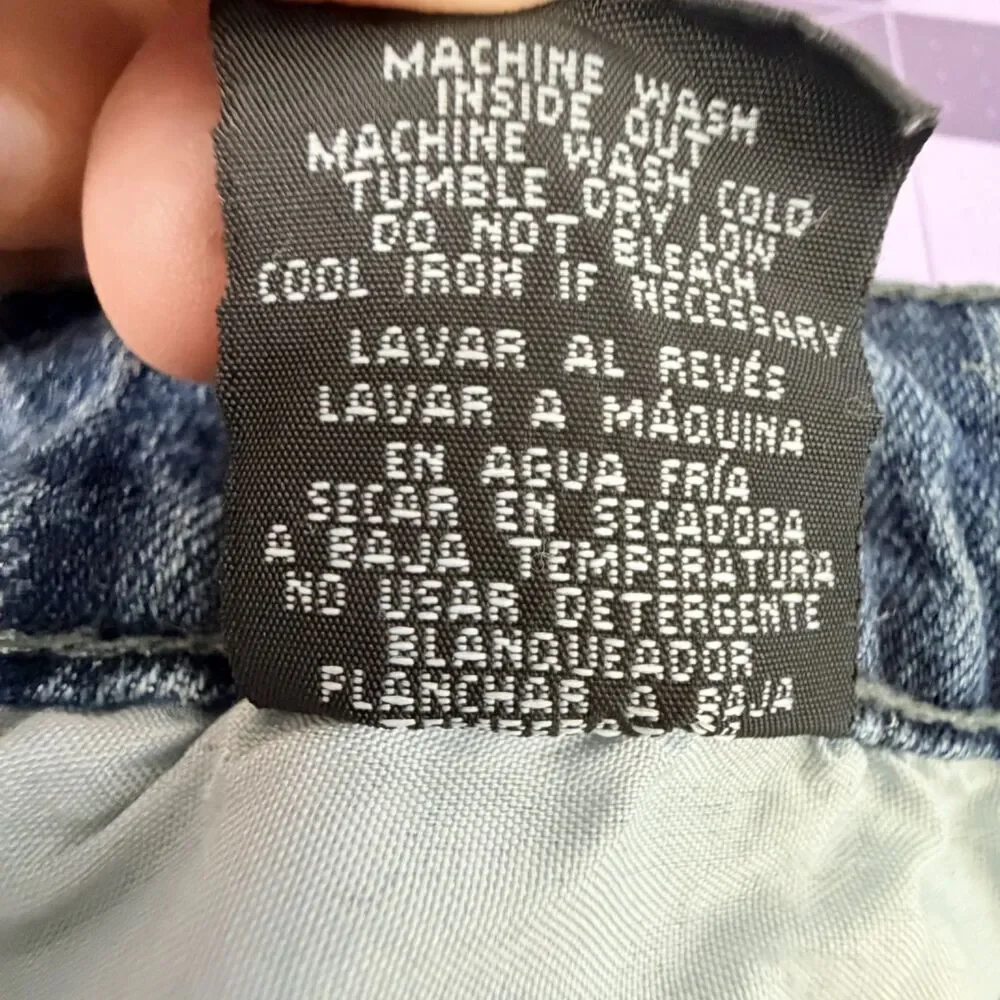 stitches & rivets jeans mens 34x28 blue stretch denim straight leg casual preppy
